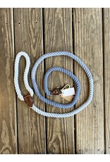 Cotton and Leather Dog Leash - 6ft. various colors