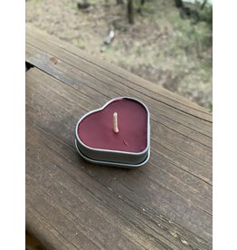 Aromatherapy Heart Tin - Beeswax. Cinnamon scent