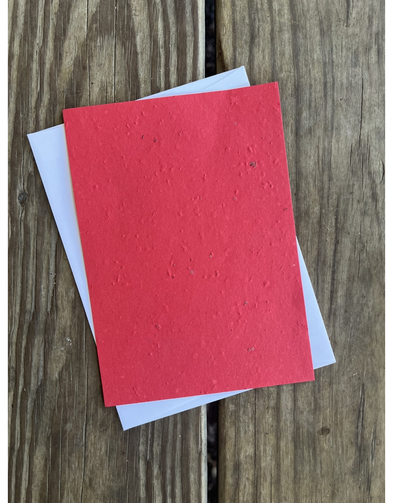 Recycled Paper Plantable Paper 5x7 Red