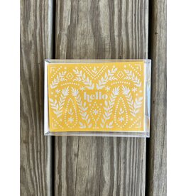 Prairie Hello Notecard Set. 3x6x5. Pack of 6