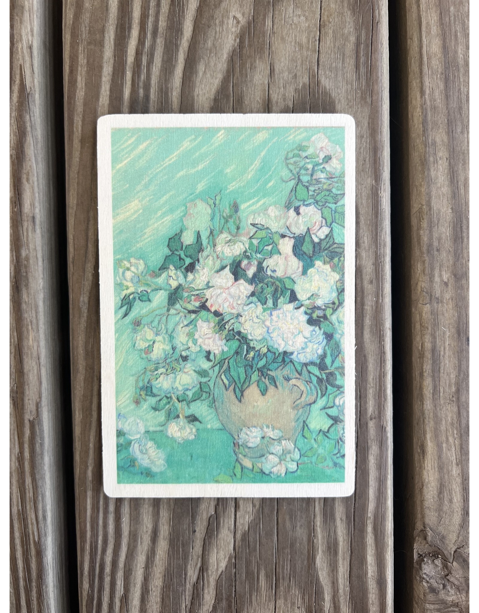 Van Gogh Roses Wood Postcard