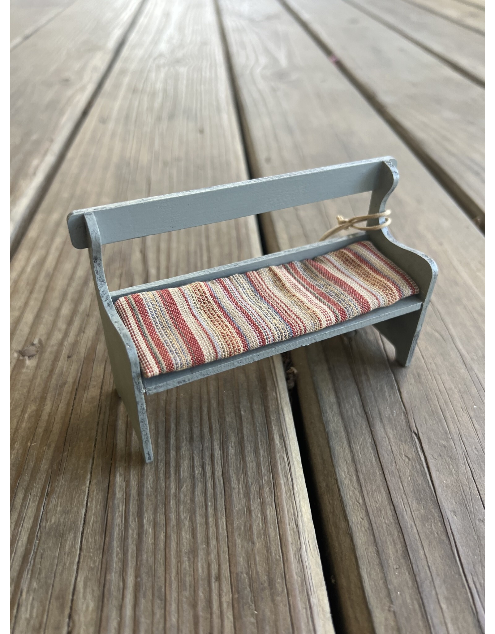 Mouse Bench, Blue. Maileg