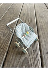 Stroller, Baby Mice. Mint. Maileg