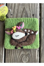 Sleeping Fawn Coin Purse - Felted