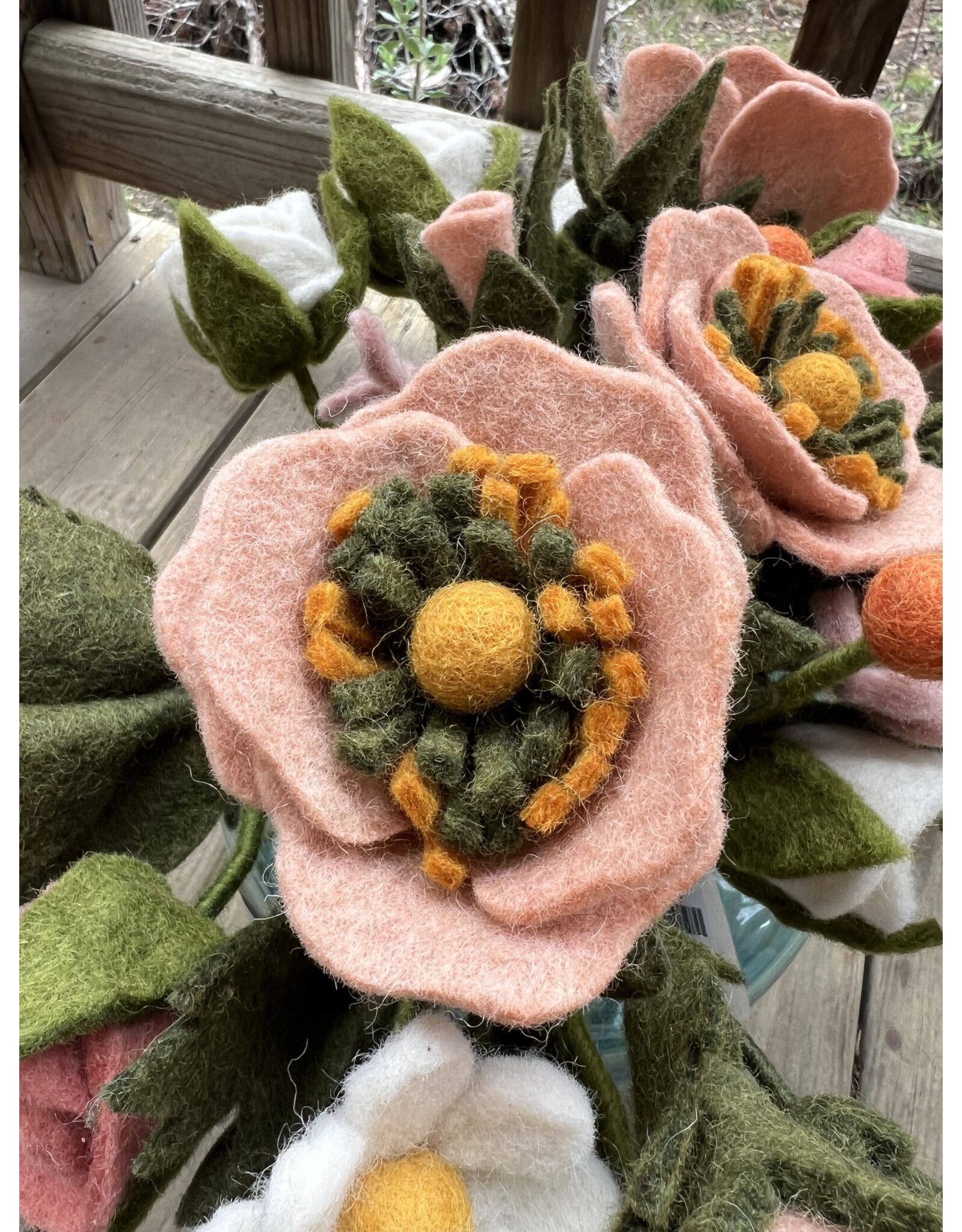 Felt Flower - Dusty Rose Peony