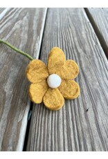 Simple Felt Daisy - Mustard Yellow