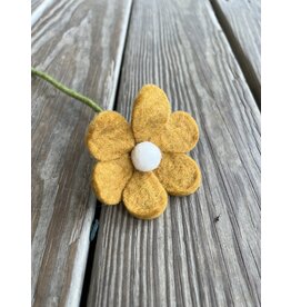 Simple Felt Daisy - Mustard Yellow