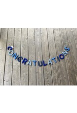 Felt Congratulations Garland - Blue