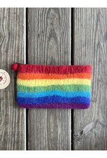 Rainbow Felt Zipper Pouch