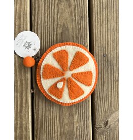 Orange Slice Felt Coin Purse