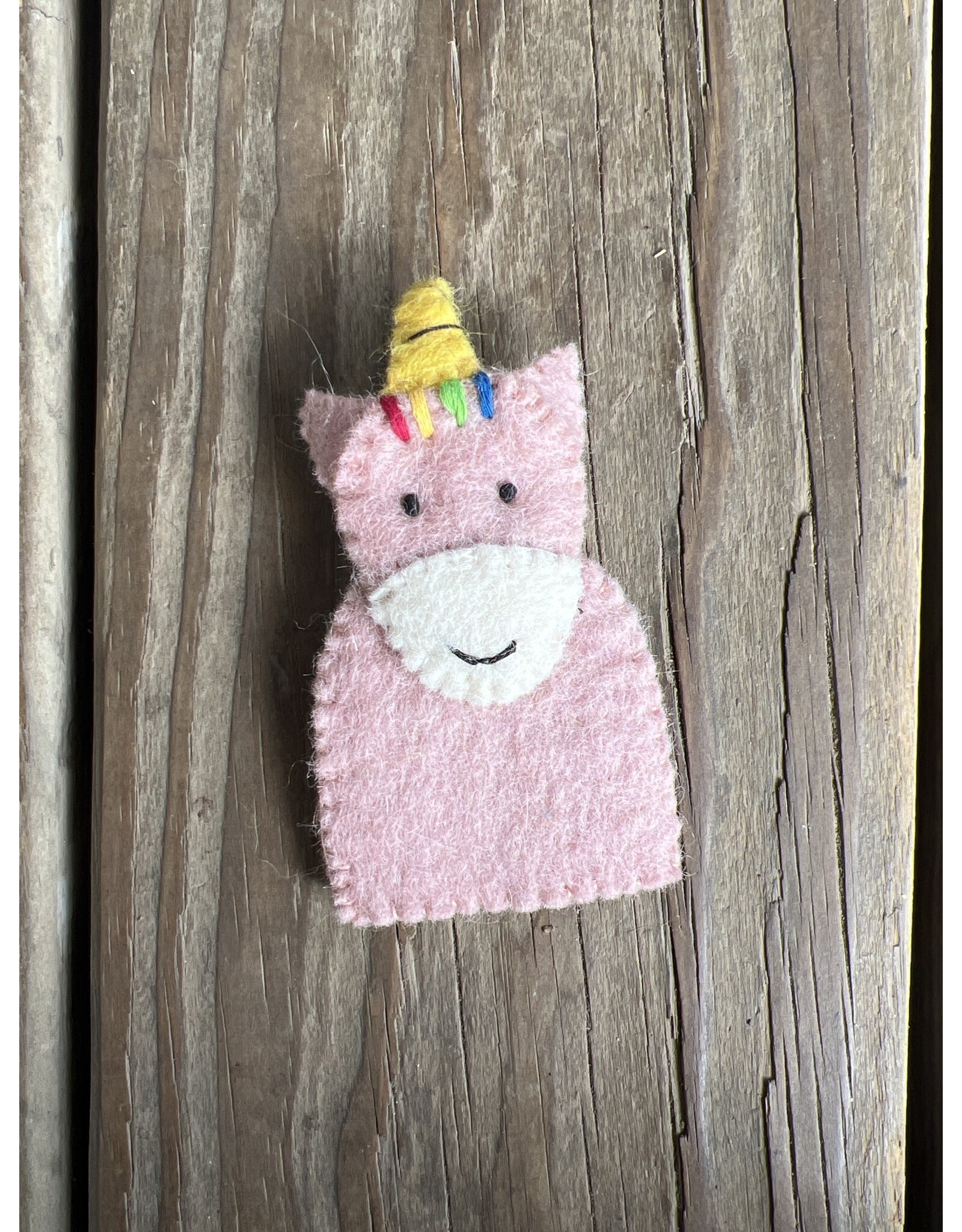 Pink Unicorn Finger Puppet