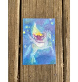 The Winged Silvery White Horse Postcard