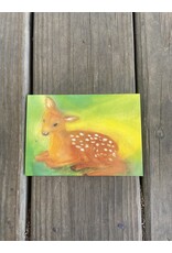 Resting Doe Postcard - Dorothea Schmidt. Deer