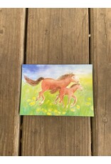 Horse and Foal Postcard - by Dorothea Schmidt