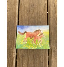 Horse and Foal Postcard