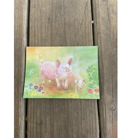 The Happy Pigs Postcard