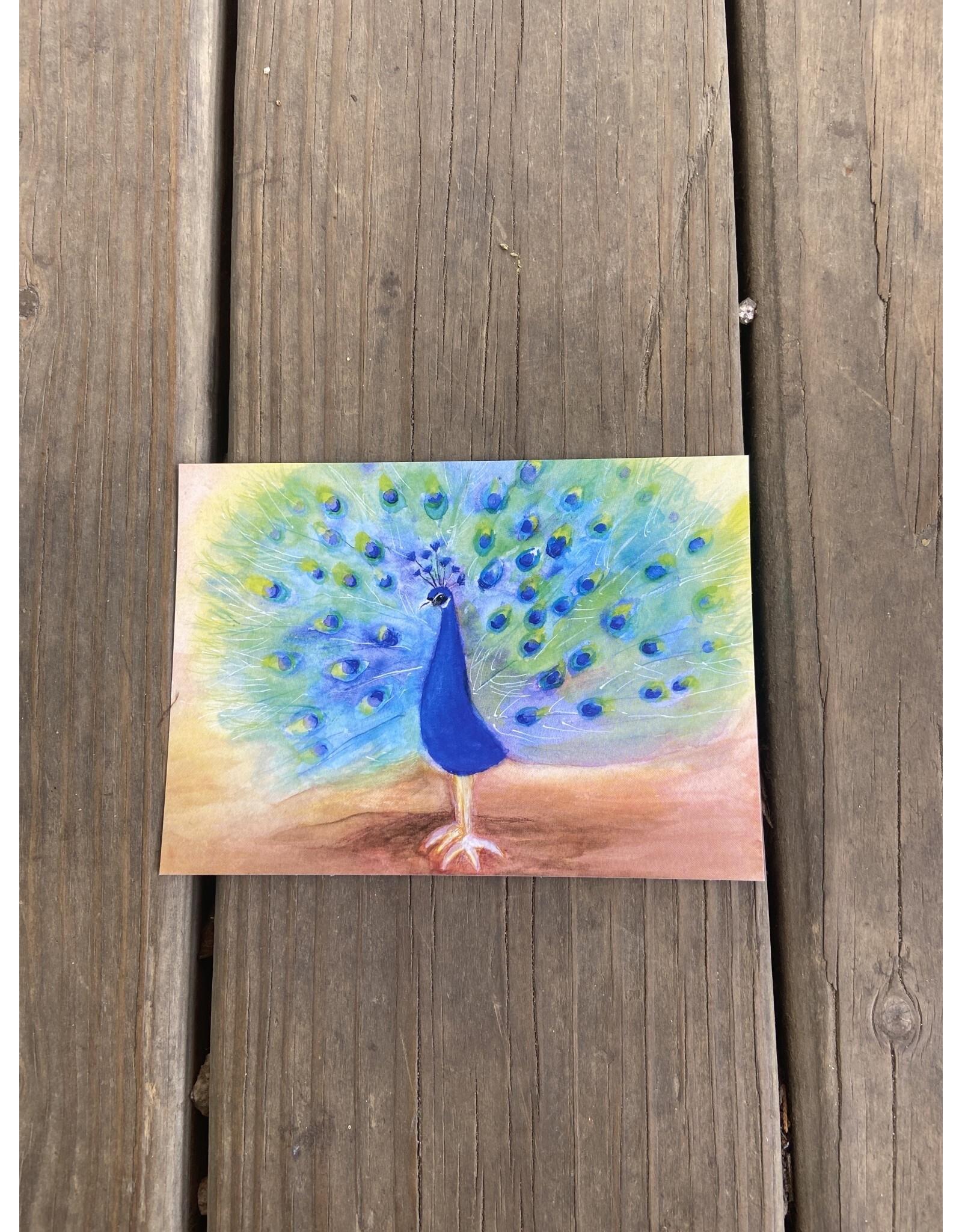 The Proud Peacock Postcard - Dorothea Schmidt