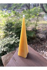 Pyramid Beeswax Candle 7 in. Locally made
