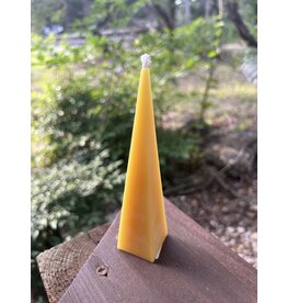 Pyramid Beeswax Candle 7 in. Locally made