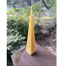 Pyramid Beeswax Candle 8.5 in. Locally made