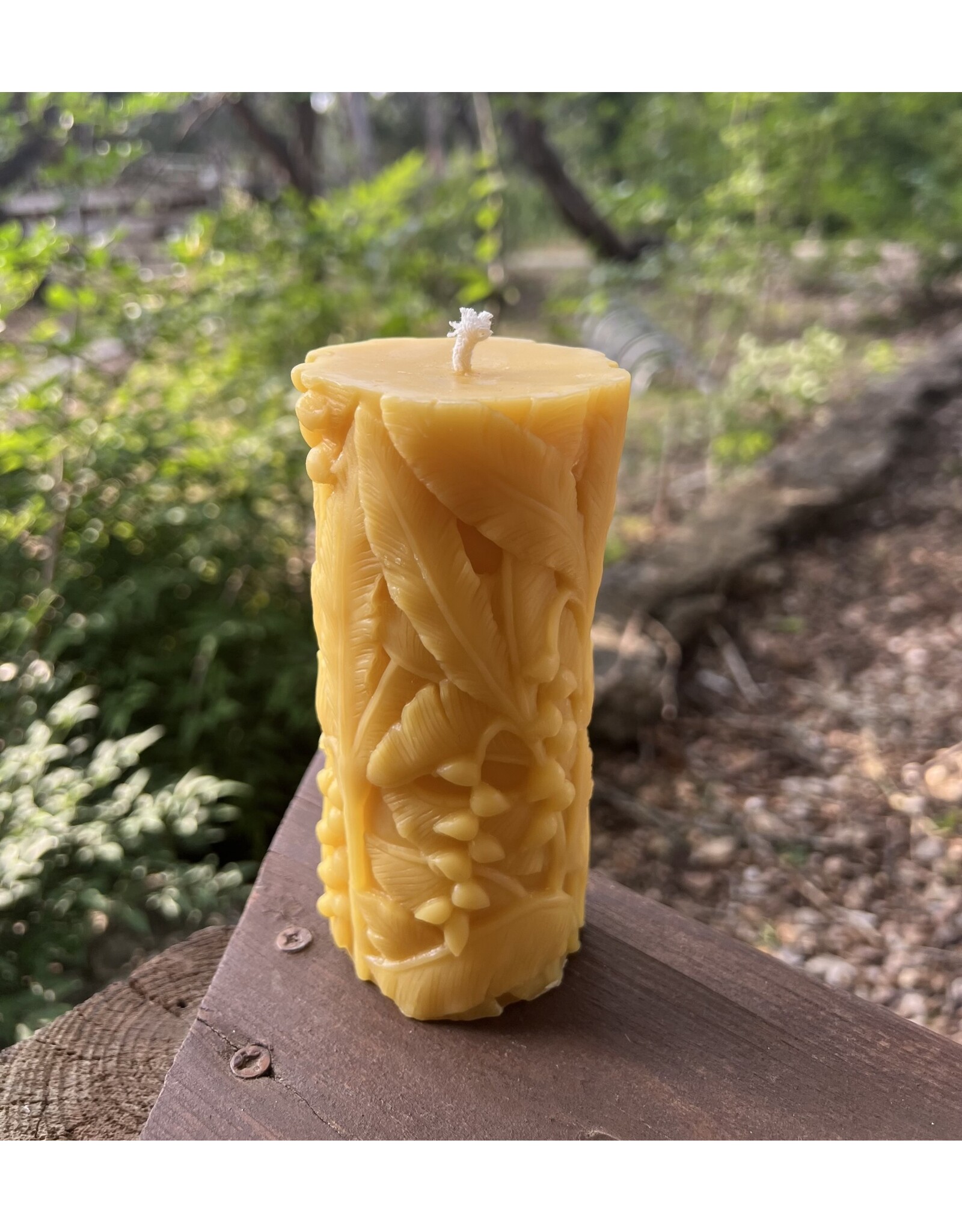Lily of the Valley Beeswax Candle 5.5 in. Local