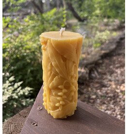 Lily of the Valley Beeswax Candle 5.5 in. Local