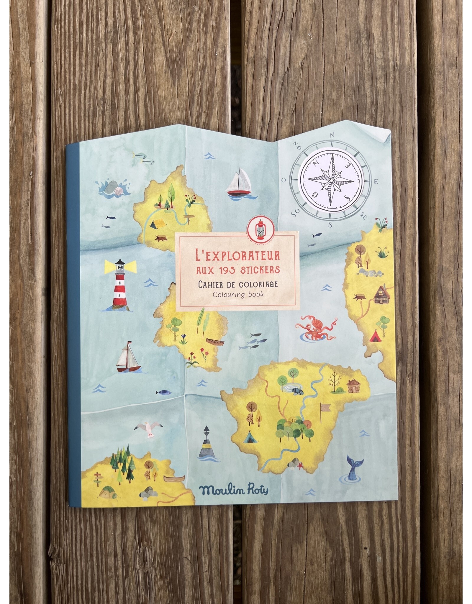 Explorer Theme Coloring and Sticker Book - Moulin Roty