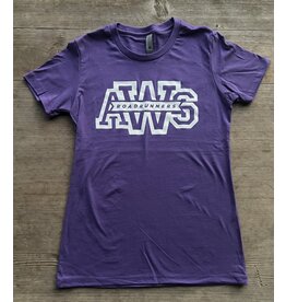 AWS Adult Women’s Purple Cotton Short Sleeve T-Shirt