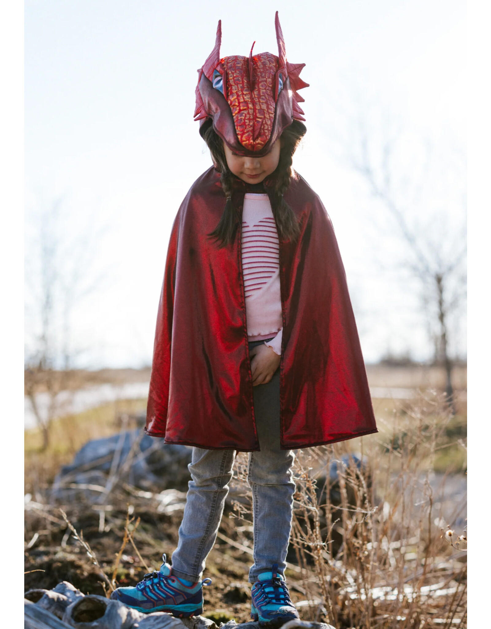 Ruby Metallic Dragon Cape. 5-6