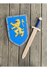Big Double Edge Sword with Curved Cross Guard and Angled Shield. Local pick up only