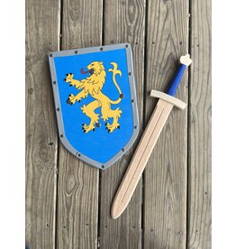 Big Double Edge Sword with Curved Cross Guard and Angled Shield. Local pick up only