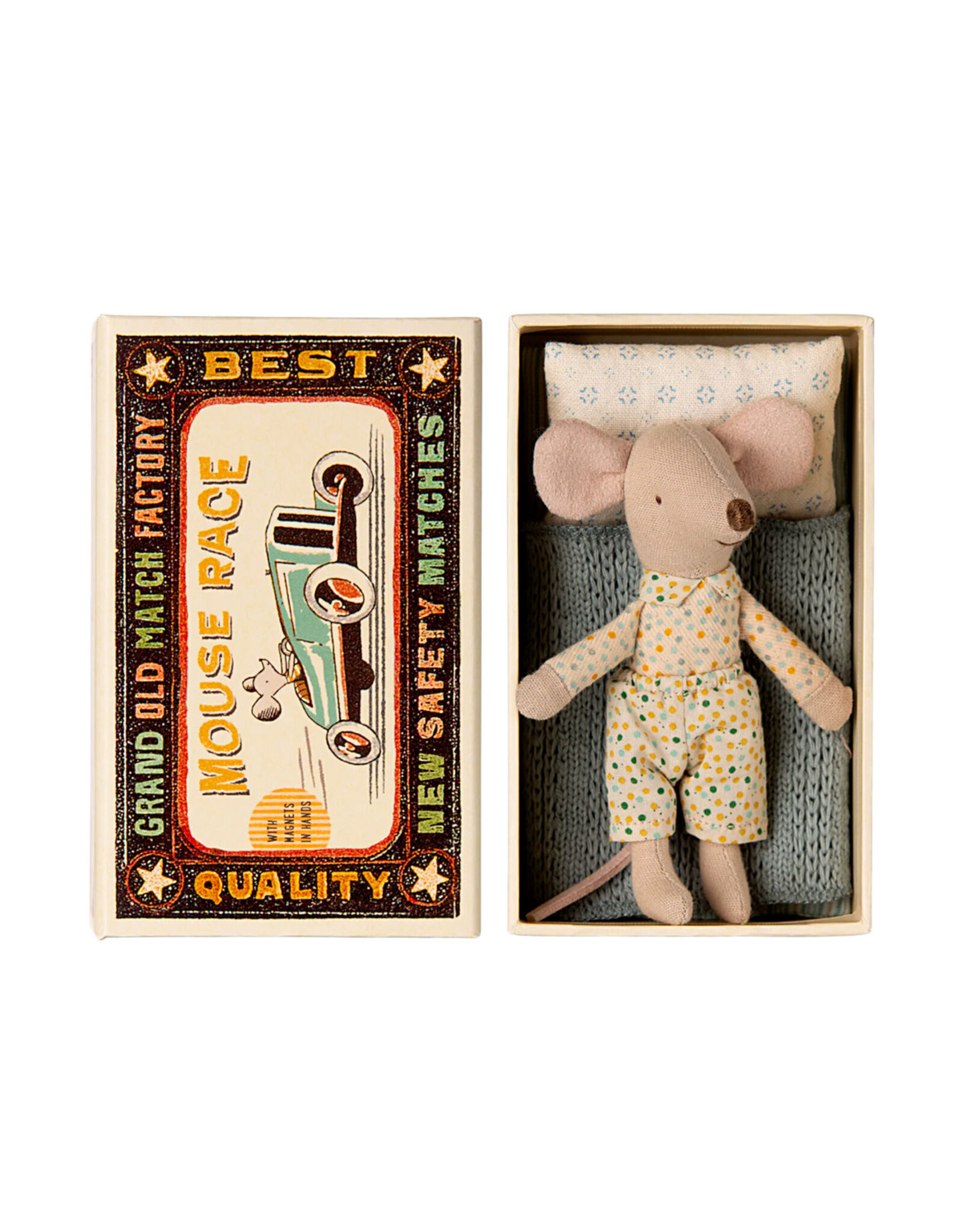 Little Brother Mouse in Matchbox, 2024. Maileg