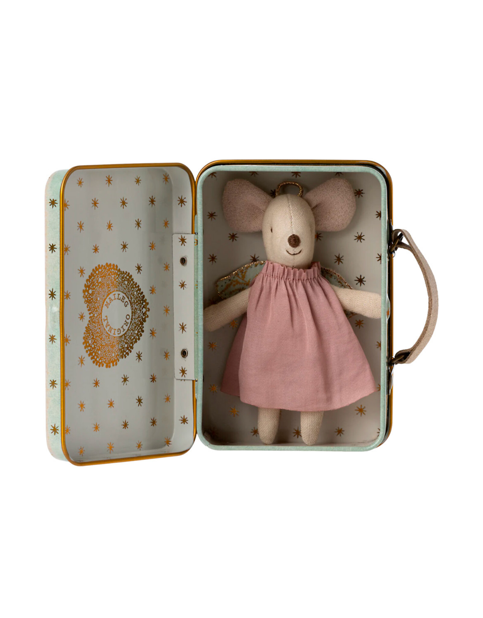 Angel Mouse in Suitcase, Little Sister. Maileg