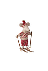 Winter Mouse with Ski Set, Mum. Maileg