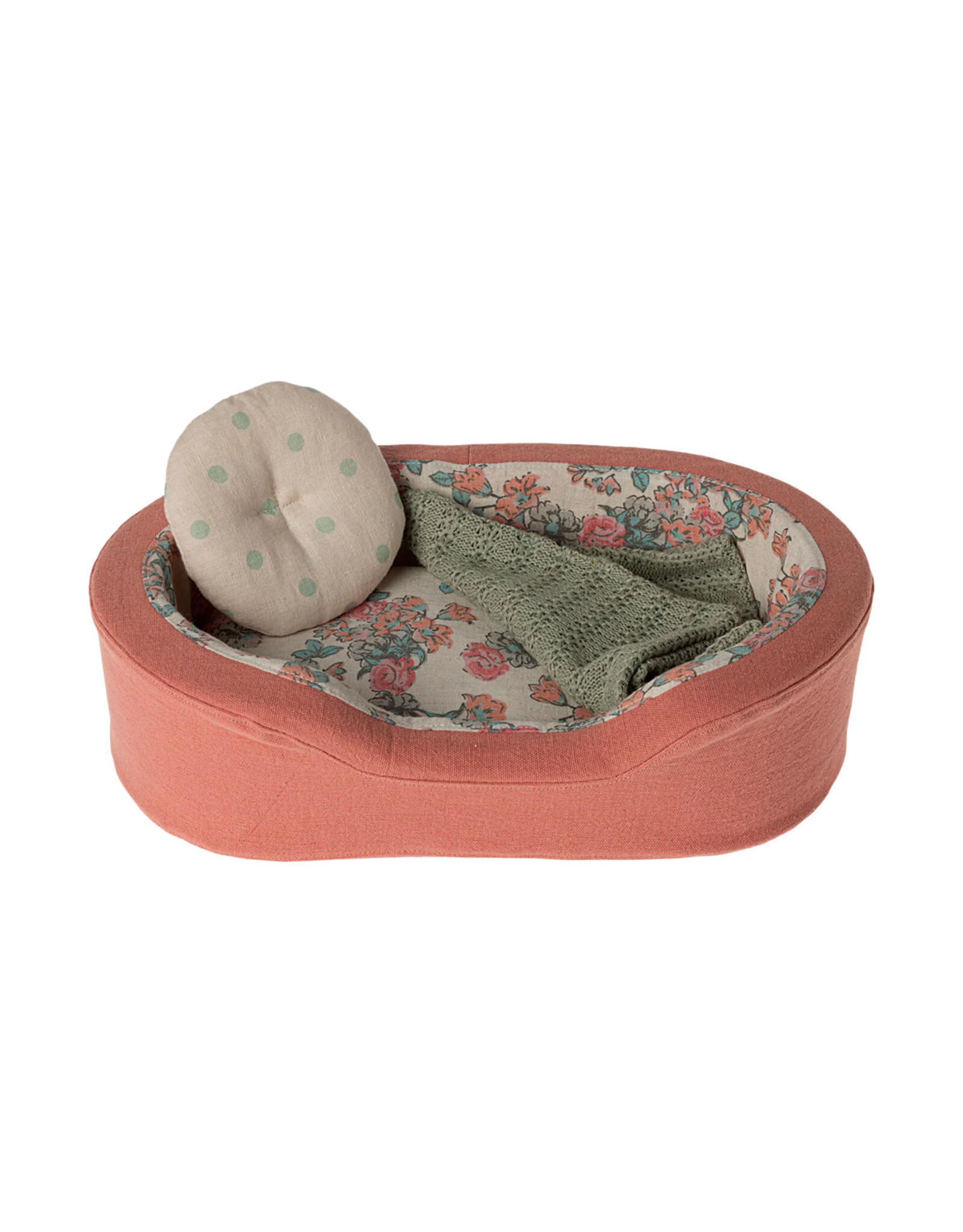Cosy Basket, Medium - Coral. Maileg