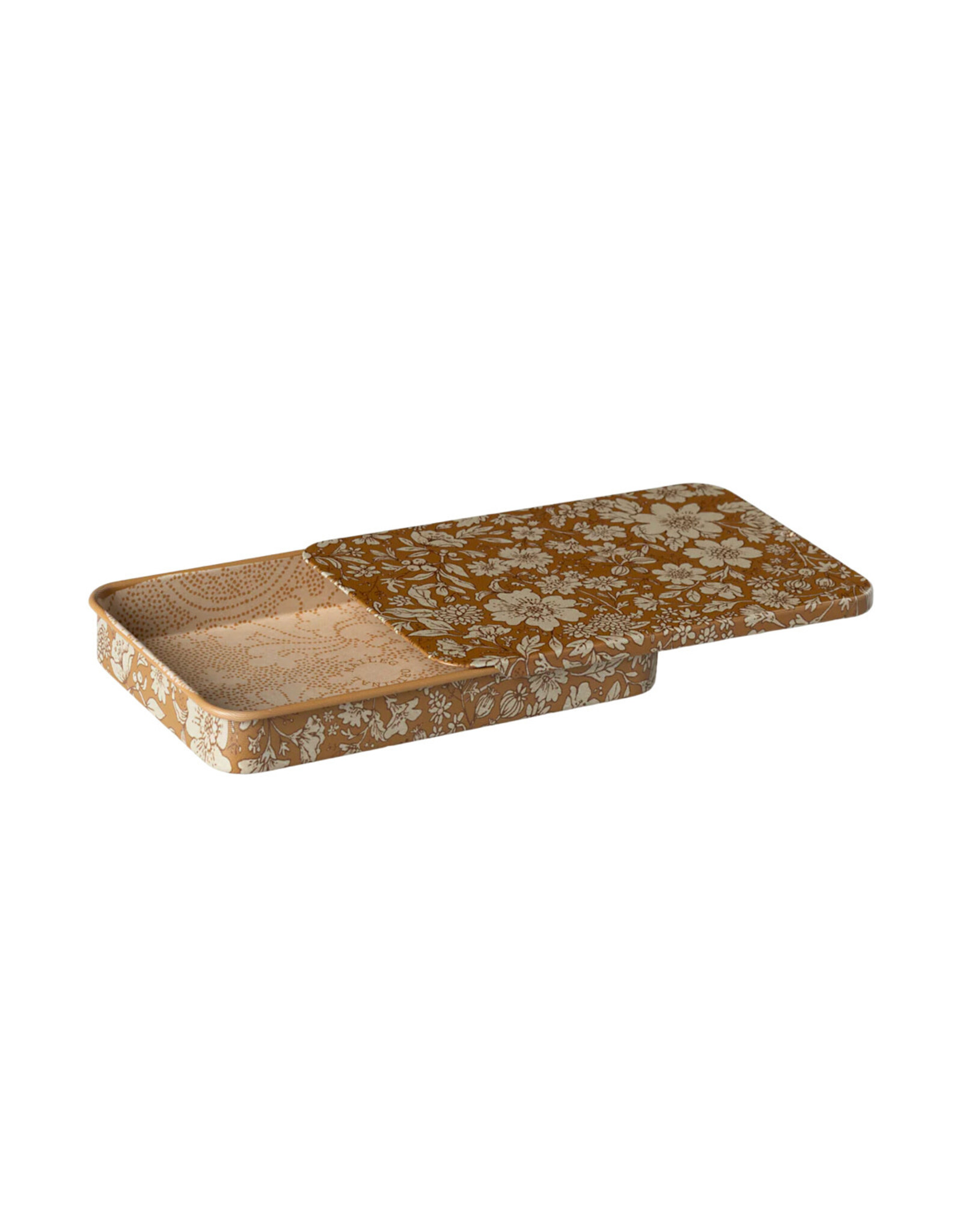 Metal Box with Sliding Lid. Blossom Ocher. Maileg