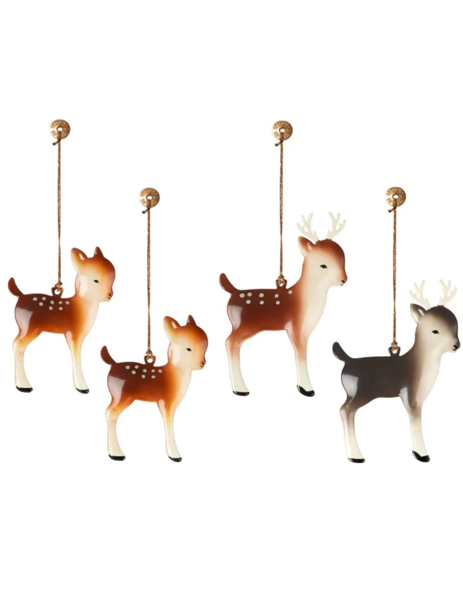 Reindeer Family, Metal Ornaments