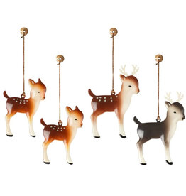 Reindeer Family, Metal Ornaments