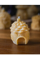 Pinecone Fairy House Beeswax Candle