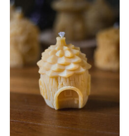 Pinecone Fairy House Beeswax Candle