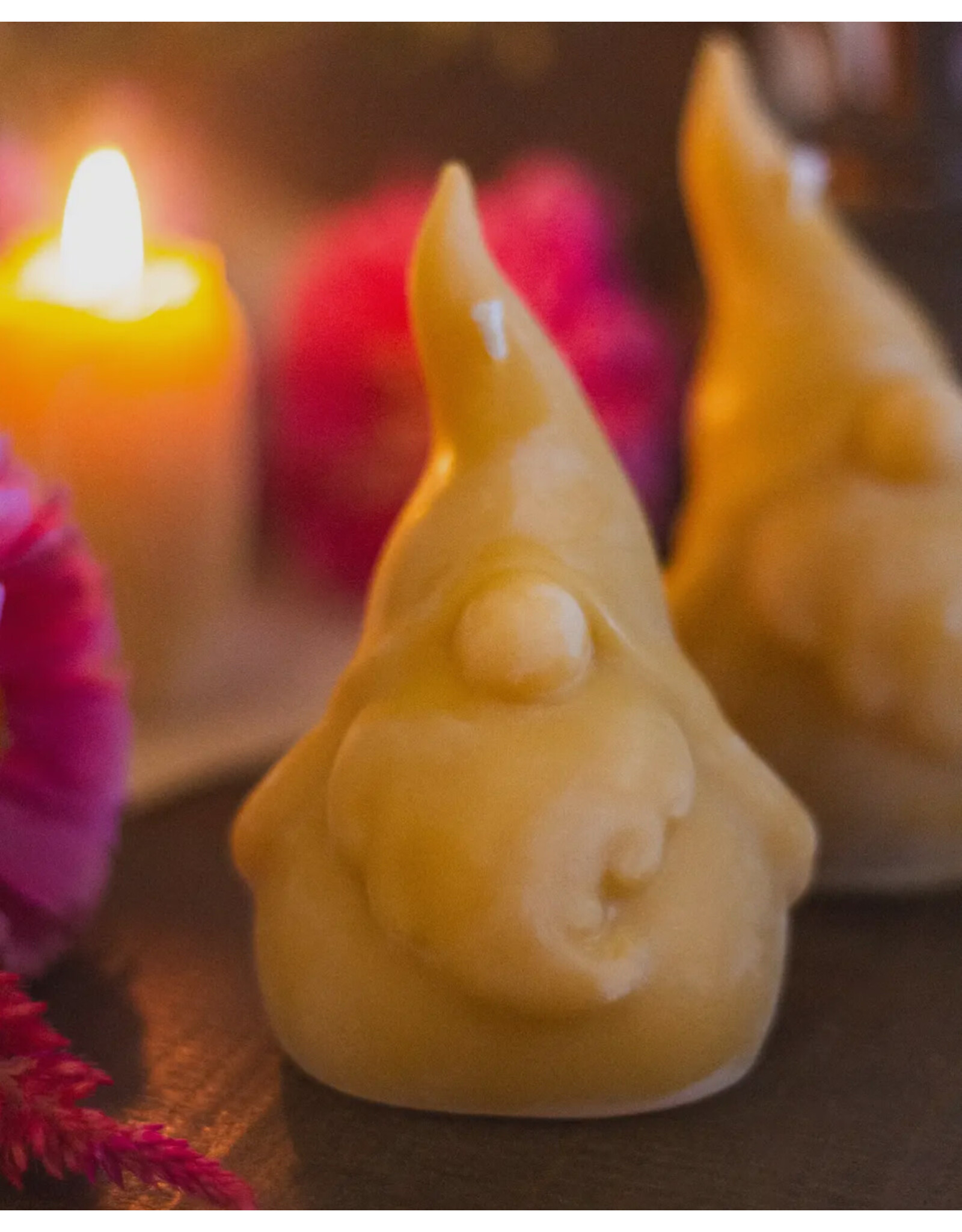 Gnome Beeswax Candle - Medium