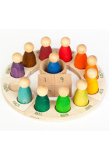 Sale! Perpetual Calendar with Peg Figures, Spanish. Grapat. Reg price: $68