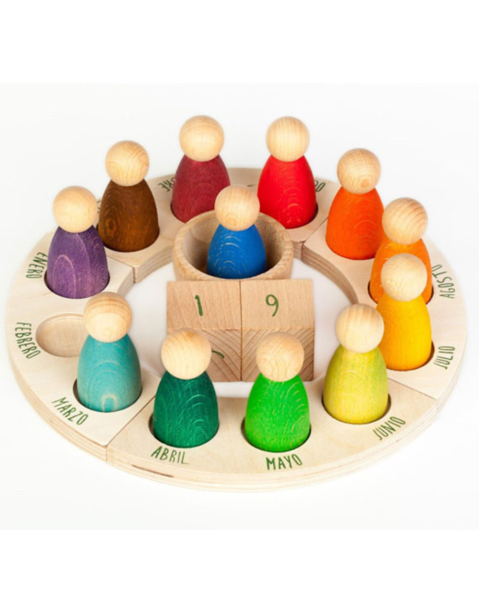 Sale! Perpetual Calendar with Peg Figures, Spanish. Grapat. Reg price: $68