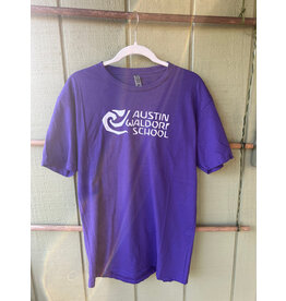 Austin Waldorf Adult Purple Cotton Short Sleeve Shirt