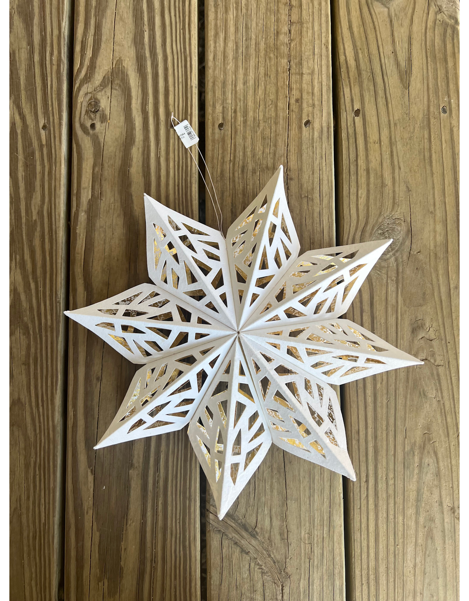 Paper Snowflake Ornament 12in