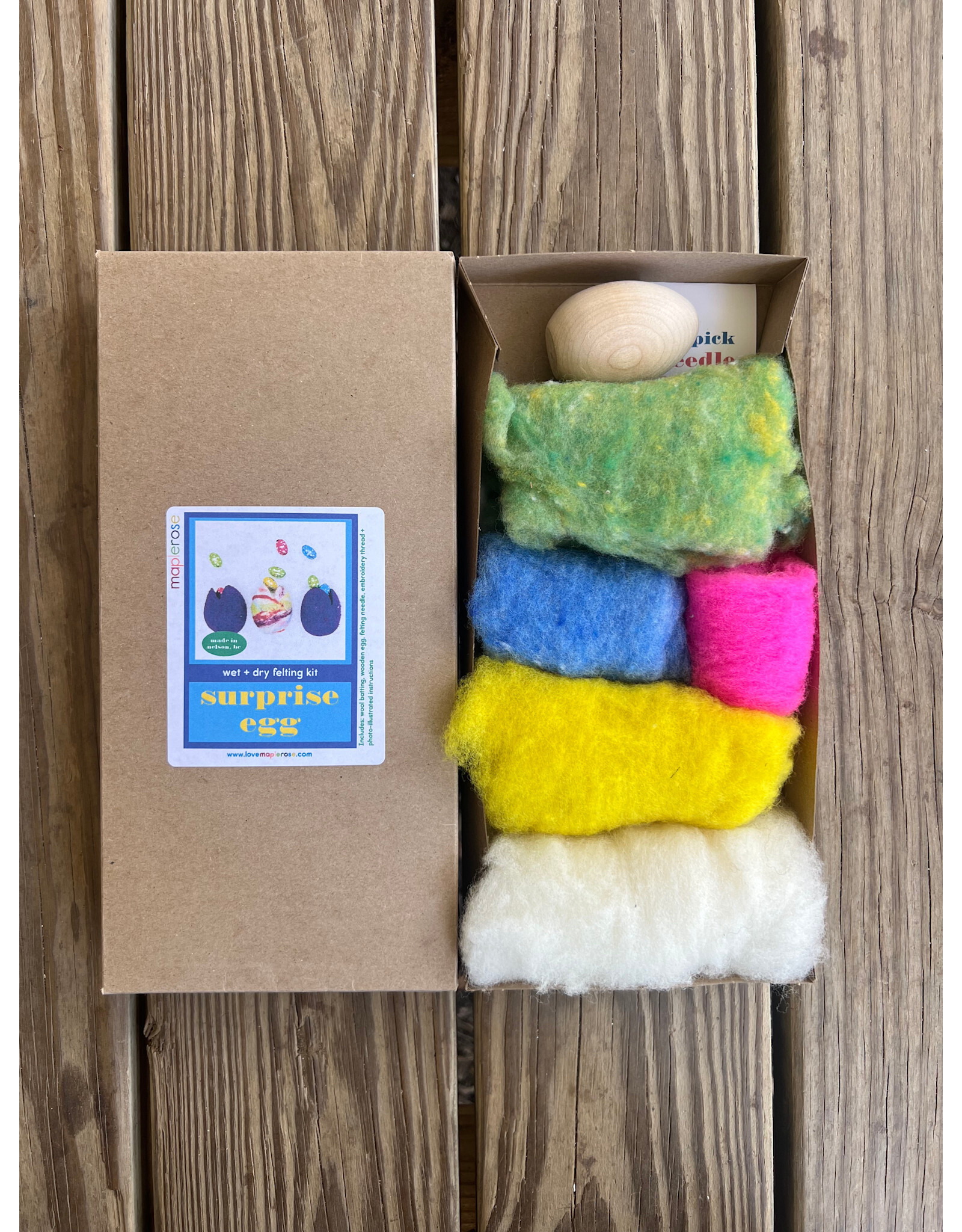 Maplerose Surprise Eggs Wet Felting Kit