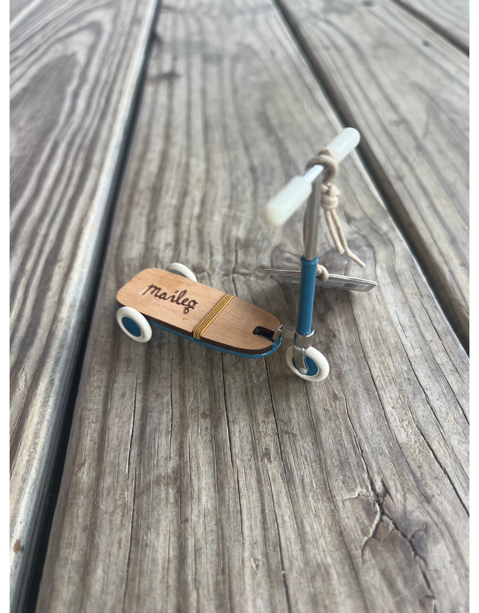 Mouse Kickboard Scooter. Blue. Maileg