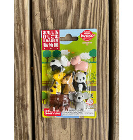 Iwako Zoo Animal Carded Japanese Erasers