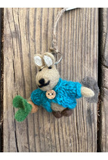 Needlefelt Rabbit Key Ring
