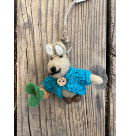 Needlefelt Rabbit Key Ring